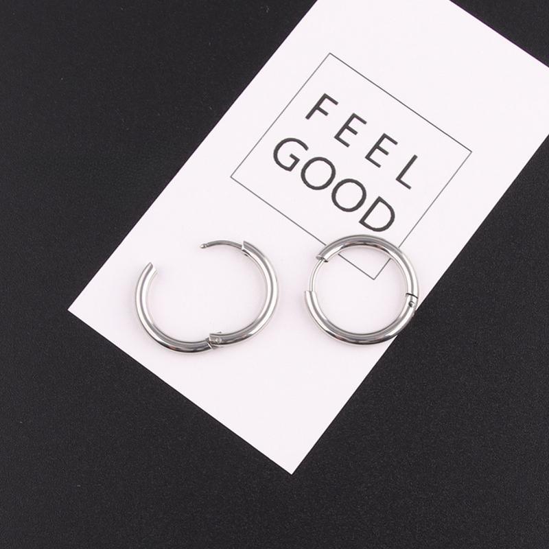 Bông Tai Tròn, Unisex, Phong Cách Cá Tính, Tròn Mịn, Thích Hợp Cho Nam Và Nữ, Phù Hợp Với Mọi Kích Cỡ, Thiết Kế Nữ Dandy 2