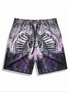 Men's Regular Fit Colorblock Graphic Shorts, Casual Comfy Breathable Shorts for Summer, Men's Bottoms for Beach Vacation