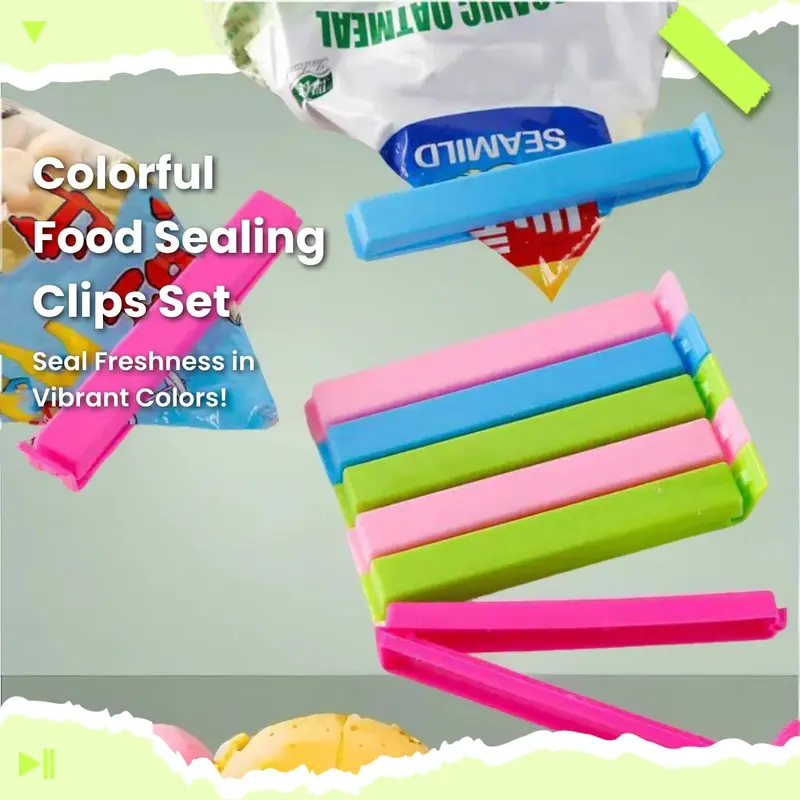 Random Color Food Sealing Clip, Portable Durable Multi-purpose Snack Sealing Clip, Kitchen Food Storage Sealing Clip, Kitchen Food Storage Accessories, Kitchen Gadgets 1