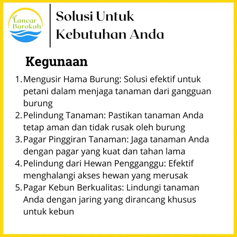Jaring Pagar Ayam Lebar 3 Meter / Jaring Kandang Ayam / Jaring Serbaguna / Jaring Burung / Jaring Taman / Jaring Pagar / Jaring Ayam / Jaring Pembatas / Jaring Unggas / Jaring Multifungsi / Jaring Kebun 2