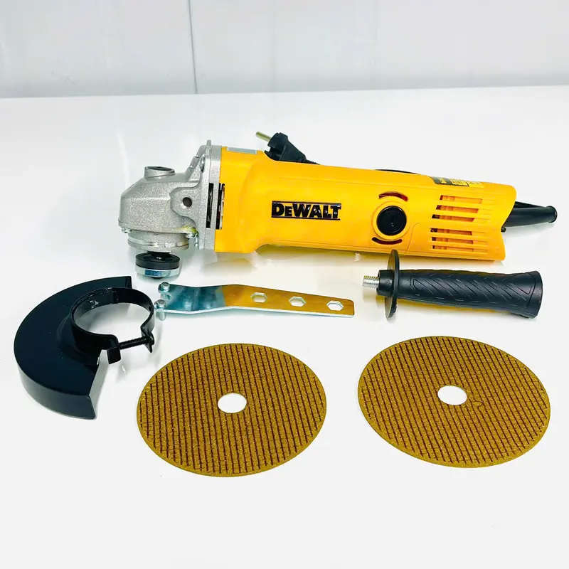 Máy Cắt Mài Điện Cầm Tay 1200W Công Tắc Đuôi Lõi Đồng 100mm + Tặng Kèm 2 Viên Đá Cắt 0