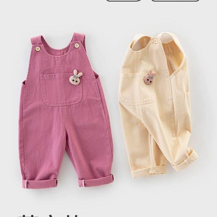 Quần Yếm Cotton, Cho Bé Gái, Thích Hợp Cho Mùa Xuân Và Mùa Thu, Cho Bé 1-3 Tuổi, Quần Yếm Phong Cách Phương Tây, Quần Trẻ Em, Quần Áo Mùa Thu Jumpsuit 0
