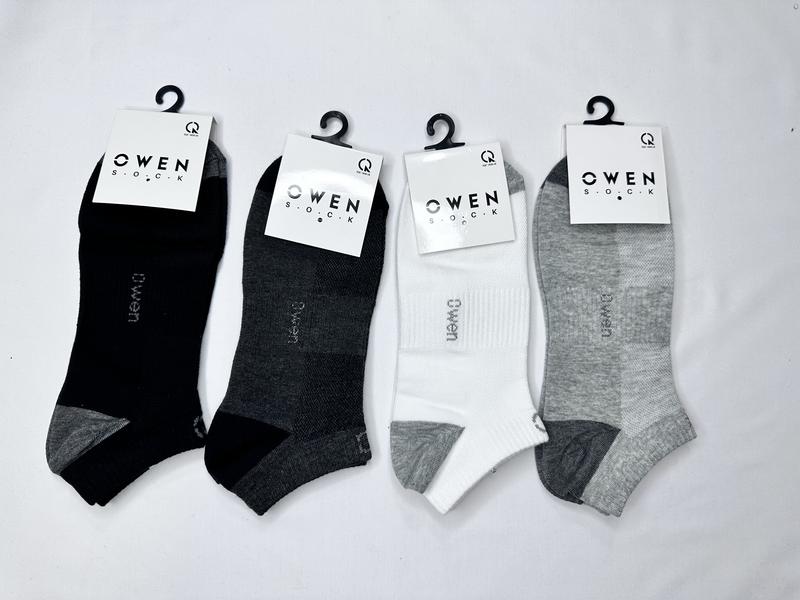 OWEN - Tất nam cao cấp OWEN cổ ngắn chính hãng viền gót 100% Cotton khử mùi