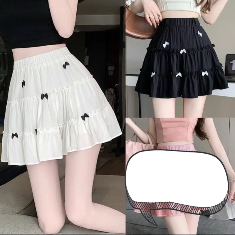 Chân váy ngắn có lót trong. Đính nơ nhí xinh xắn đáng yêu. Chất liệu voan xốp như hình, bản lưng chun co giản thoải mái. Tôn dáng nuột nà Nhung Voi Nữ Lịch 3