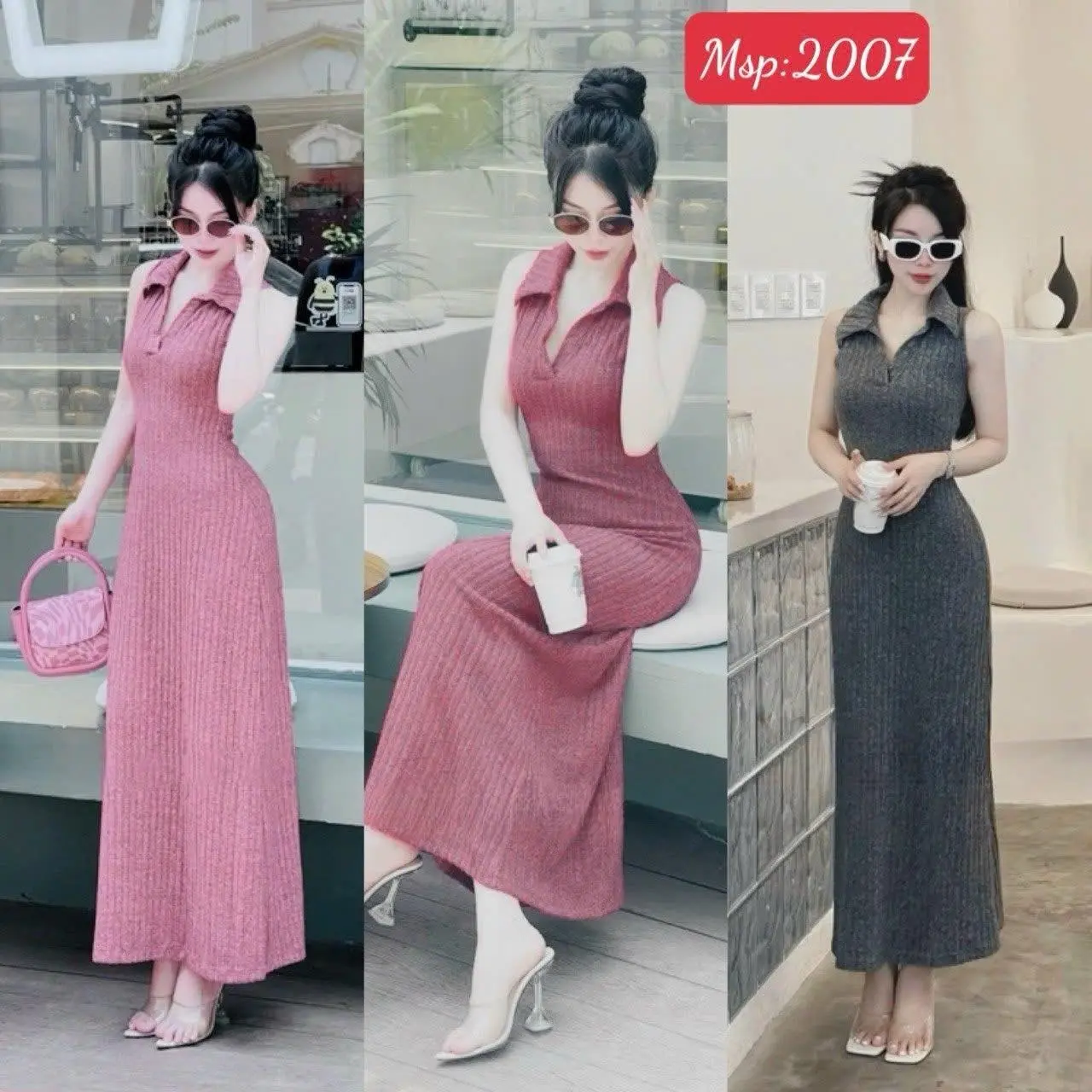 Đầm body chất đũa lạnh siêu tôn dáng Đỏ Voi Dress Women