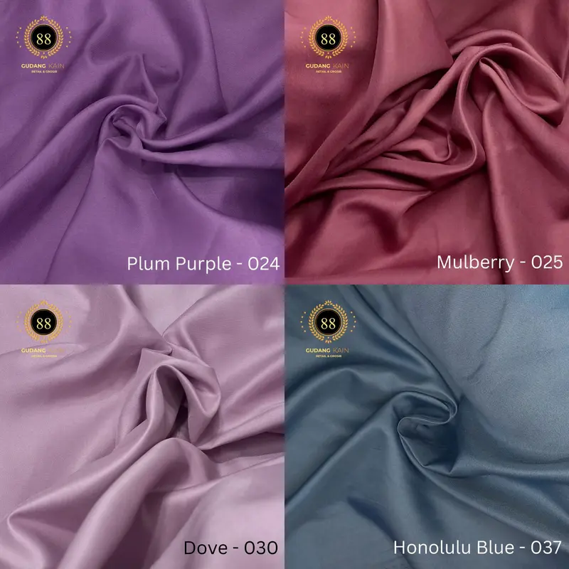 Kain Satin Velvet Premium Polos Bridesmaid [Harga 1 Roll - Isi 60 Yard] indonesia teracota sutra & satin 3