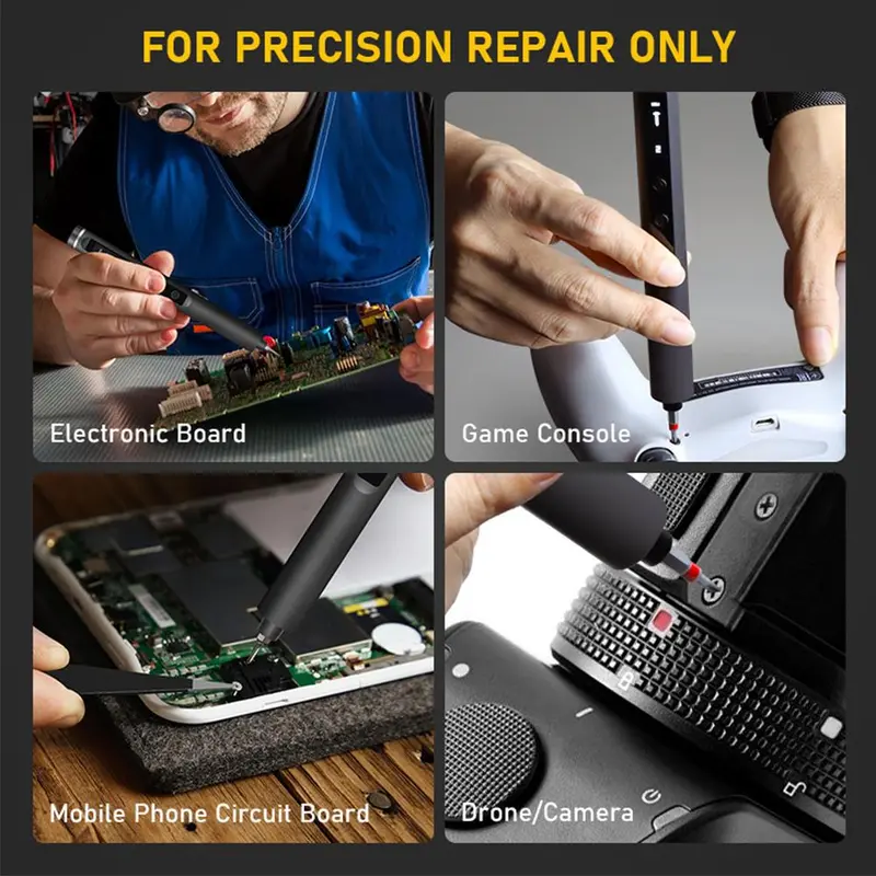 Mini Electric Screwdriver, Precision Electric Screwdriver with 42pcs Magnetic Bits, Suitable for Electronics Laptops Glasses Clocks 8