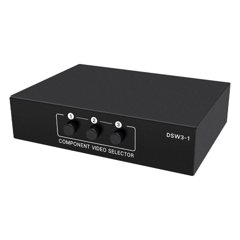 3 in 1 Out Component AV Video Selector Switch Box Audio Splitter ...