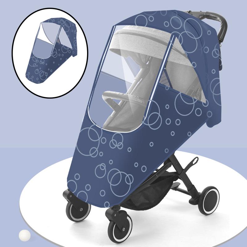 Product Introduction of Portable Universal Baby Stroller Waterproof Rain Cover Stroller Accessories Wind Dust Shield Zipper Open for Pushchairs Raincoat 9