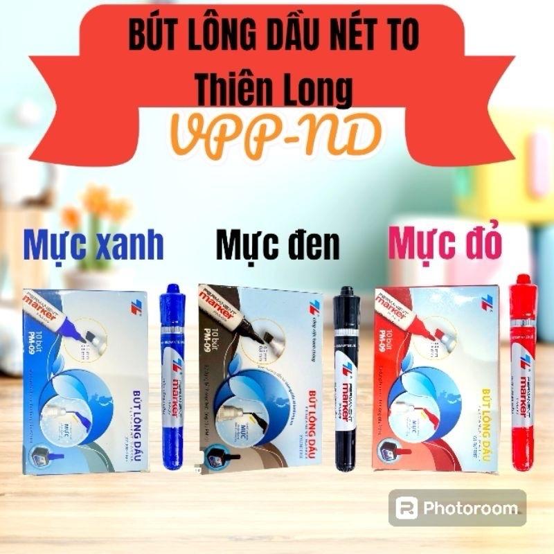  SĂN SALE 10 BÚT LÔNG DẠ DẦU. BÚT LÔNG DẦU KHÔNG XOÁ ĐƯỢC THIÊN LONG NÉT TO HÀNG CÔNG TY CHÍNH HÃNG