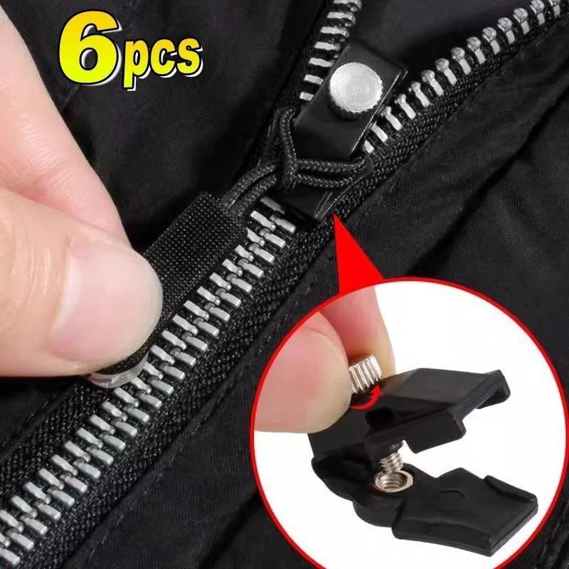 2/6pcs Zipper Repair Tool Universal Zipper Clothes Immediate Repair Replacement Zipper Head Detachable Zipper Head 1