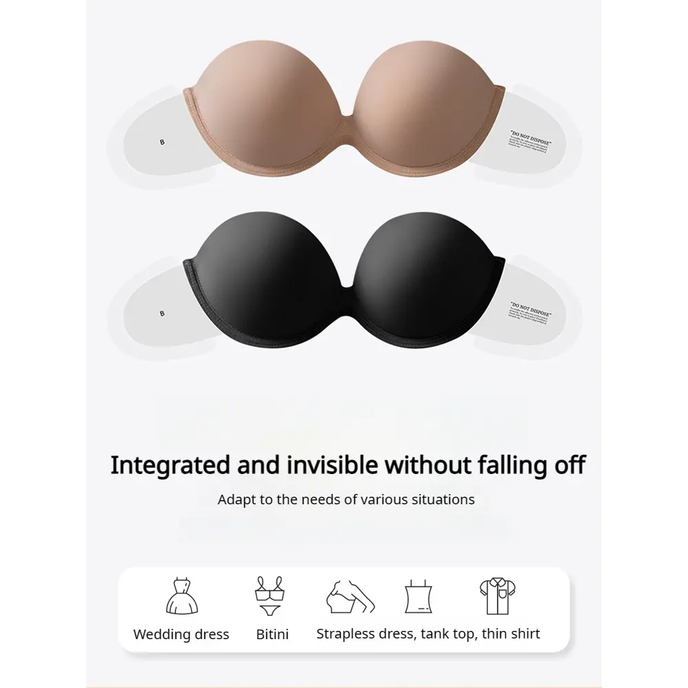 Adjustable single piece of comfortable upturned small breasts bra