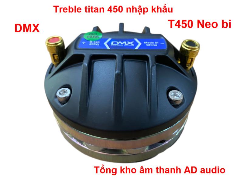 Loa Treble 450 neo bi Thương hiệu VMX model 450 từ neo kích thước 85mm coil 44,5mm dây dẹt nhập khẩu màu đen giá 1 chiếc
