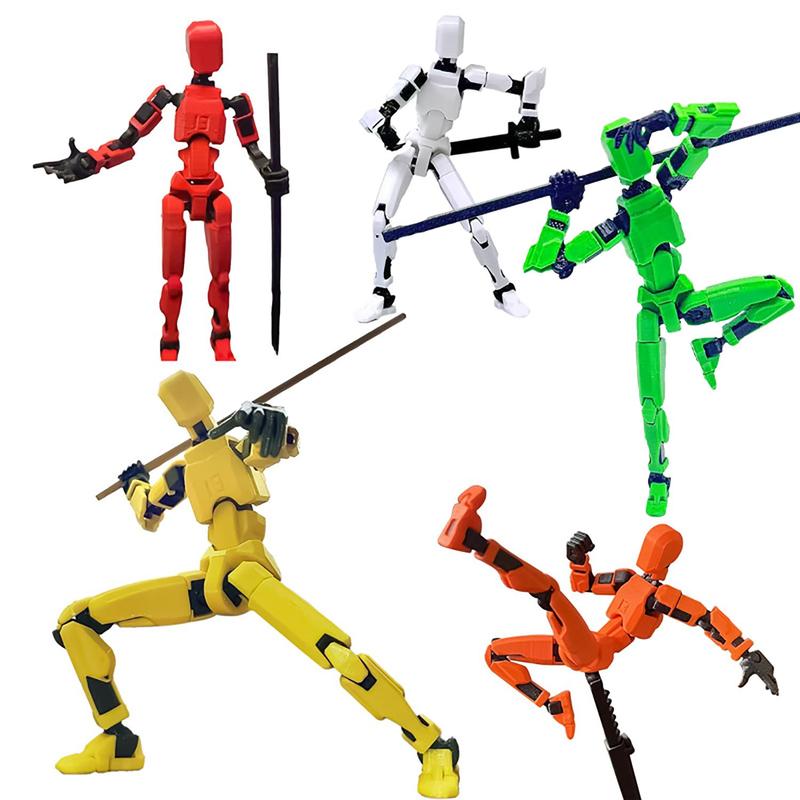 Product Introduction of 3d Printed Action Figure Toy, 1 Count Joints Movable Action Figure Model Toy, Diy Body Decompression Toy, Specialty Diy Supplies 5