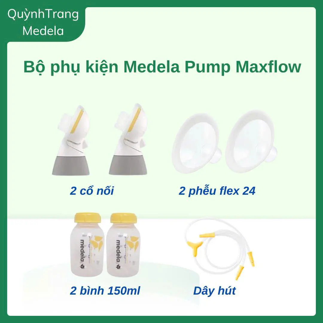 Bộ phụ kiện Medela Pump Max Flow chính hãng.