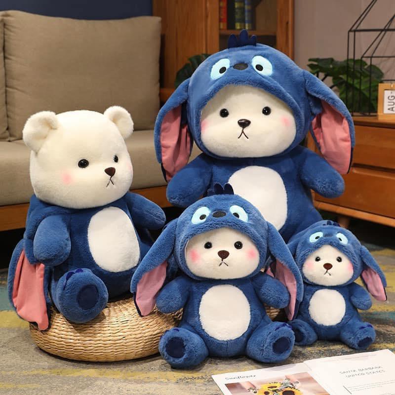 Gấu bông Lena Cosplay Stitch siêu dễ thương Size 28cm, 40cm Thú Nhồi Bông Thú Bông Toy Đồ Chơi Phát Nhạc gấu bống