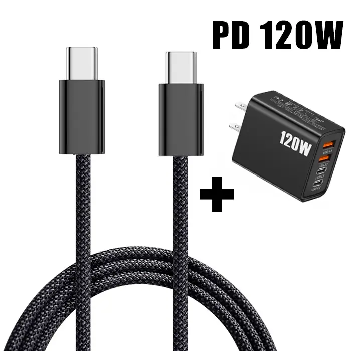 พร้อมส่งจากไทย PD 120W Type C อะแดปเตอร์สายชาร์จ สายชาร์จเร็ว 1เมตร 2ม USB A to Type c สำหรับ ชุดชาร์จเร็ว ประเภท