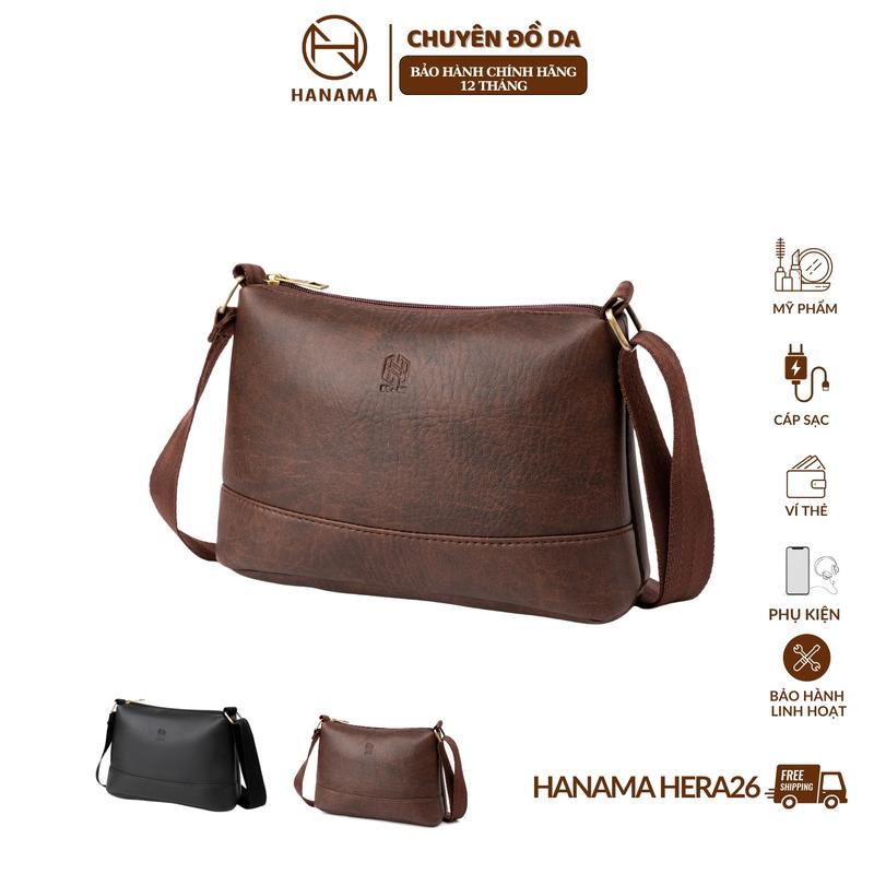 [ƯU ĐÃI -GIÁ SỐC]_ Hanama Hera 26 _TẶNG GÓI BẢO HÀNH 12 tháng _ Túi xách nữ đeo chéo thời trang Khóa mạ đồng cao cấp chống xước Da Bag Women