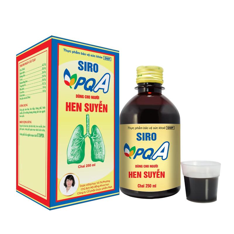 Siro PQA Hen suyễn chai 250 ml dùng cho người ho, khò khè, khó thở, hen suyễn 3