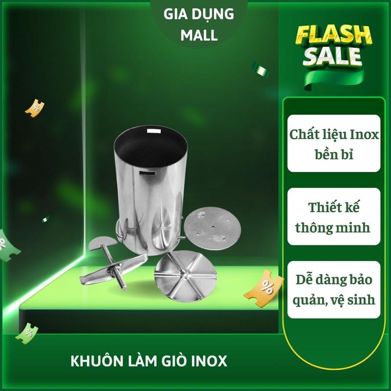 Bộ khuôn làm giò inox đủ size 0,5kg 1kg 2kg khuôn giò thủ dụng cụ nén giò xào