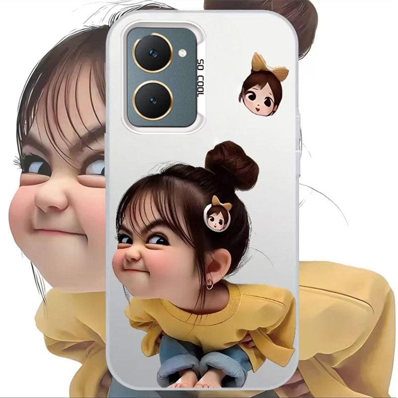 เคสโทรศัพท์, เคสสำหรับ VIVO Y18 4G, Y03 4G, Y03T 4G, Y18E, Y18I 4G, Y28S 5G, Y37 5G, ลายสาวน้อยการ์ต