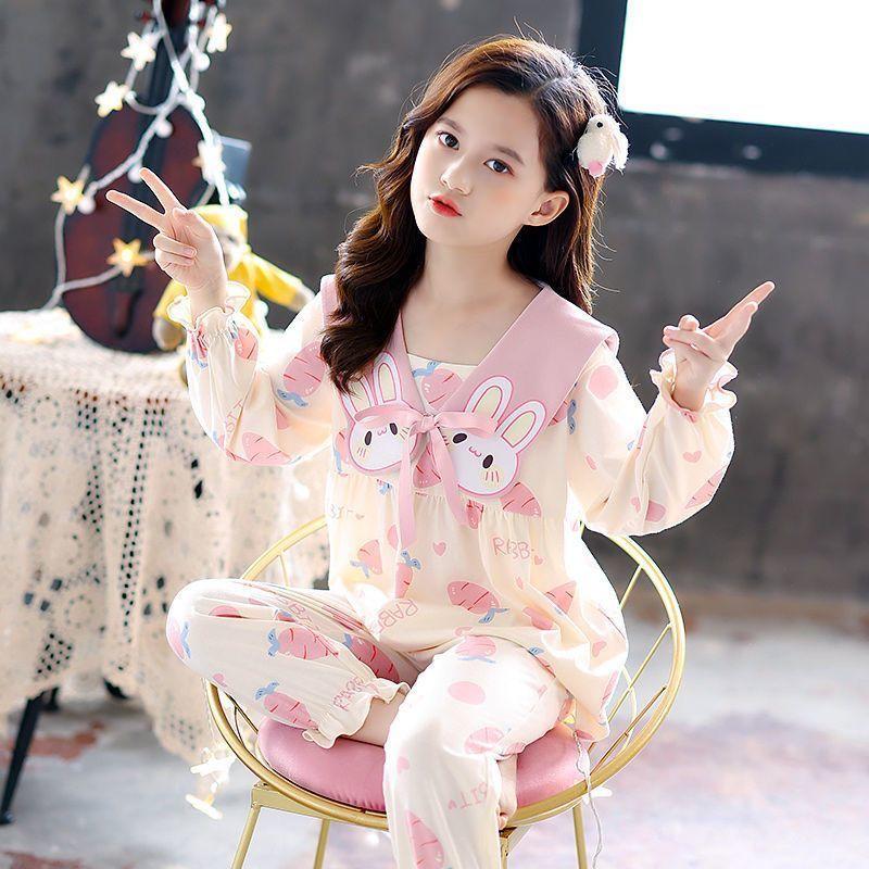 Product Introduction of Đồ Ngủ Trẻ Em Mới, Thời Trang Phong Cách Nhật Bản, Dễ Thương, Bé Gái, Đồ Mặc Nhà Mỏng, Bộ Đồ Hai Mảnh, Có Thể Mặc Bên Ngoài 7