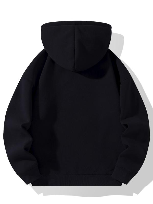 Two-Piece Set Men's Solid Drop Shoulder Zip Up Hoodie & Drawstring Waist Pocket Sweatpants, Casual Fashion Cozy Breathable Outfits for Daily Outdoor Wear, Men Clothes for All Seasons 7