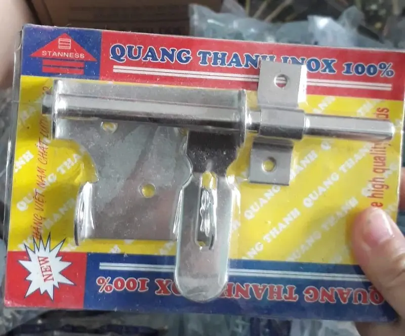 1 Cái Chốt khóa cửa inox 304, then gài cửa, chốt cửa cổng, khóa cửa cổng chống rỉ sét bền bỉ theo thời gian 5
