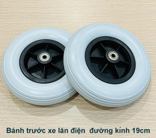 Phụ kiện bánh trước XE LĂN ĐIỆN - Bánh đặc không săn Đường kính 20cm hoặc 25cm 1 CHIẾC