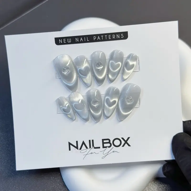 011 - Nailbox mắt mèo bạc trái tim - M2 nailbox