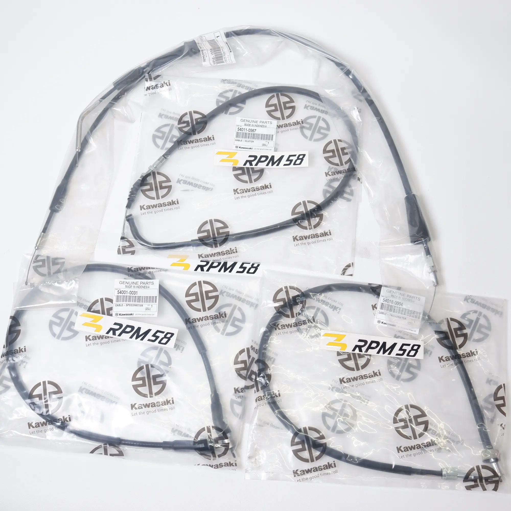 RR OLD & RR NEW ORIGINAL Kabel Speedometer Ninja RR Kabel RPM NInja RR 54018-0004 Kabel Km Ninja RR 54001-0031 Kabel Kopling Ninja RR 54011-0567 Kabel gas Ninja RR 54012-1550