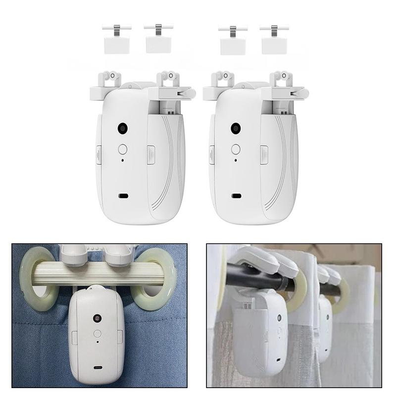 2pcs For Tuya Wifi Smart Curtains Robot Wireless Automatic Curtain Opener Motor 0
