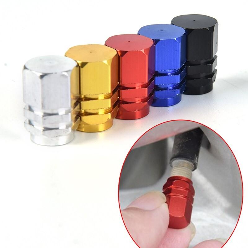 Bộ 4 ốc - nắp chụp chân van, đầu vòi xe hơi, xe máy, ô tô chất lượng cao chống rỉ nhiều màu Phụ tùng xe máy 5d1f1v2df 3