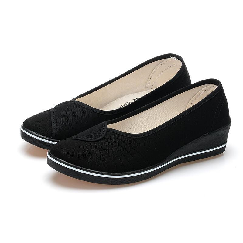 Product Introduction of 2025  brand nurse women's sloping heel soft soled cowhide sole beauty shoes, summer odor proof, breathable and non tiring white shoes Footwear Girl Fashion Heeled 9