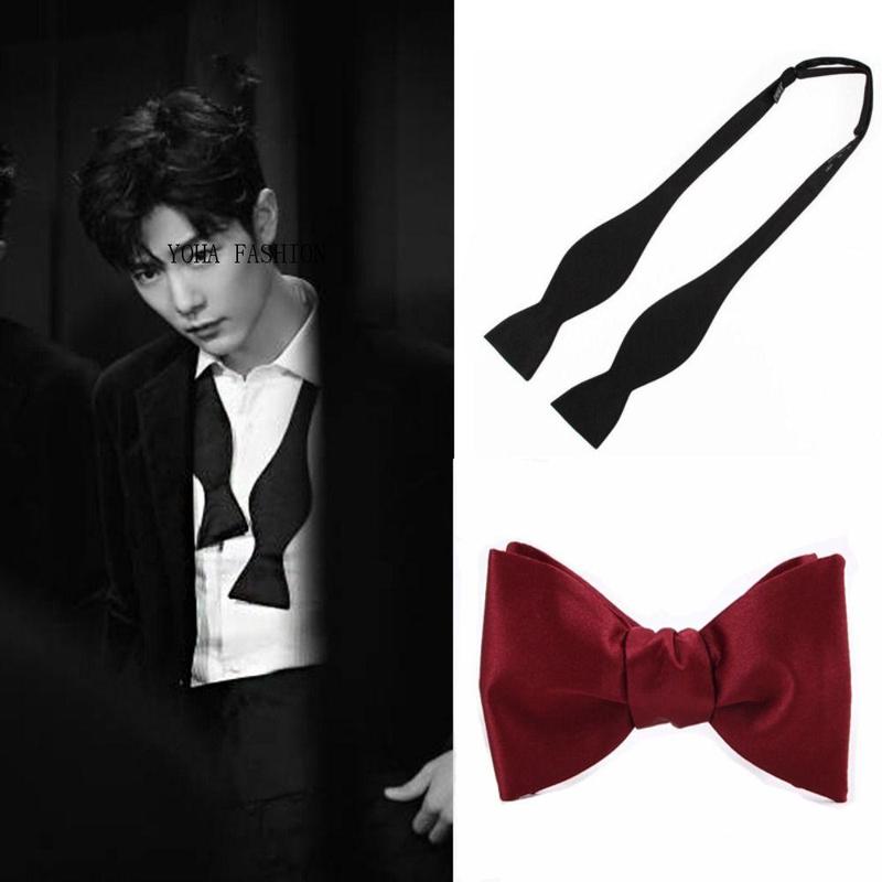 Nơ Có Thể Điều Chỉnh Cho Nam, Cà Vạt Tự Thắt Nơ Phong Cách Quý Ông Anh, Thủ Công, Màu Trơn, Lụa, Cổ Điển, Kinh Doanh, Đám Cưới, Tiệc Tùng, Quà Tặng