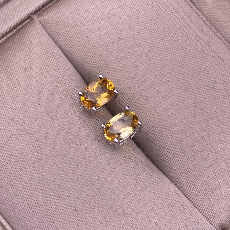 Product Introduction of Amethyst Garnet Citrine Blue Topaz Peridot Earrings S925 Silver Inlaid Classic Women's Earrings 7