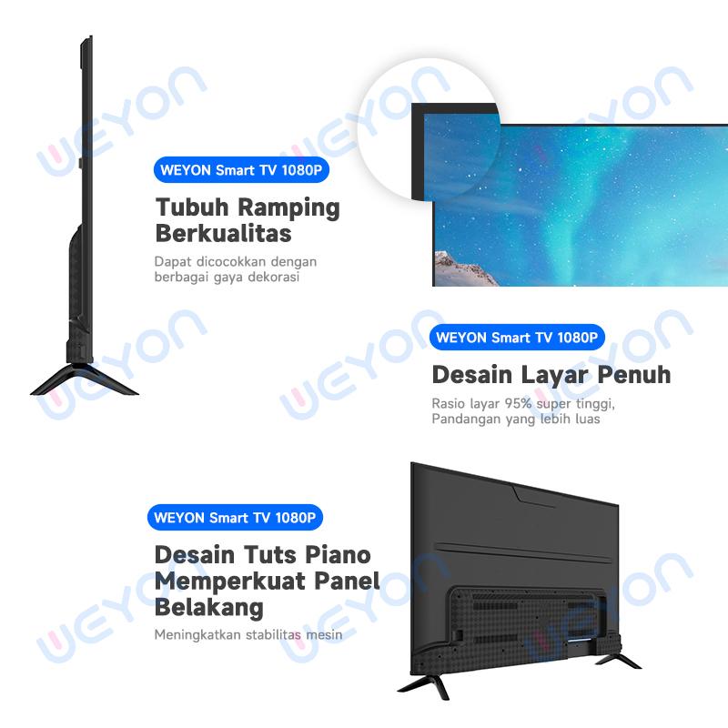 【ANDROID S43  】 LED Full HD Ready Smart TV Televisi Murah(SMART-S43A) hdmi lcd Layar YOUTUBE NETFLIX Android  12   wifi tv google wifi-netflix-youtube-prime video led 1080P hdmi  HDR full HD HDR 6