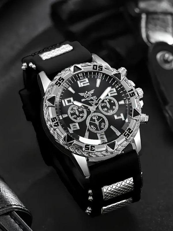 Men's Casual Fashion Round Dial Analog Quartz Watch, Fashion Watch for Party, Daily Jewelry Decor, Trendy All-match & Exquisite Watch for Birthday Gift, without Box 3