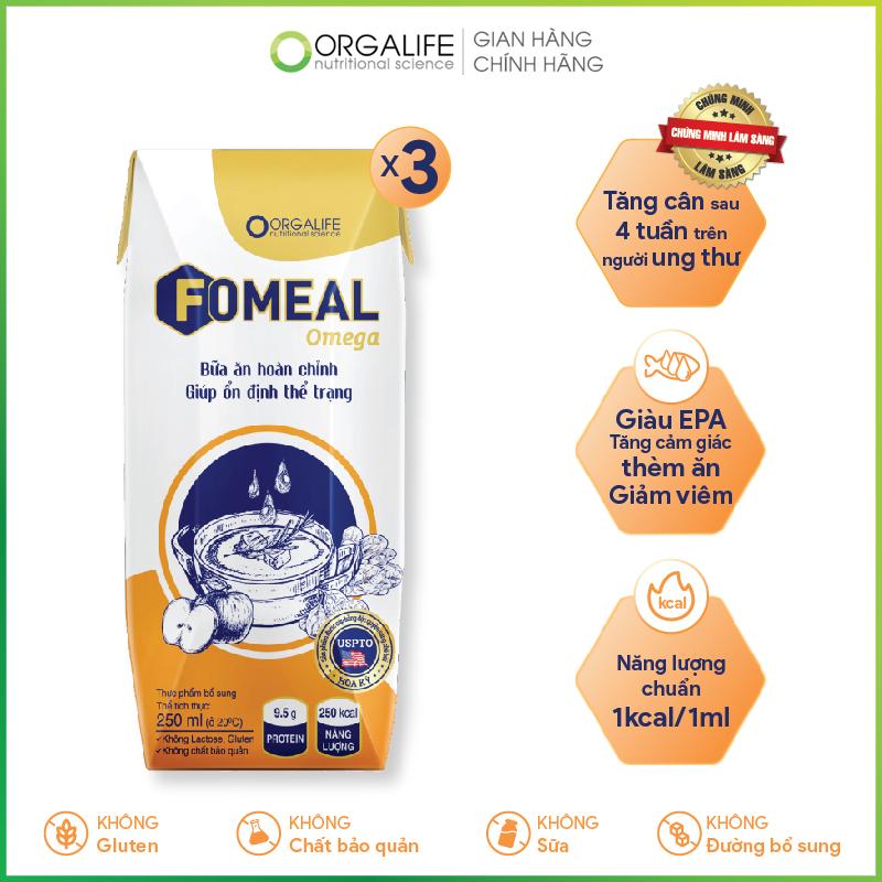 Fomeal Omega Thực phẩm dinh dưỡng - Lốc 3 Hộp x 250ml