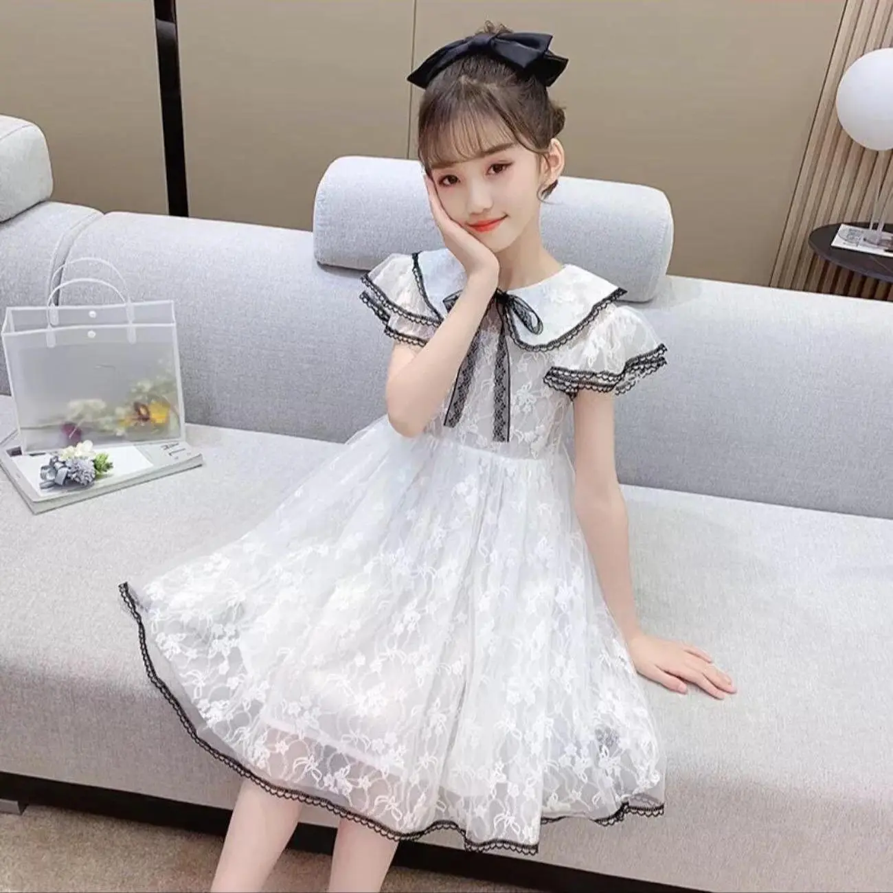 Dress anak murah / dress anak remeja tanggung / midi dress korean style terbaru / dress princess anak terbaru / dress sabrina kid / gaun pesta anak perempuan usia 5 sampai 10 tahun / dress sabrina anak lucu
