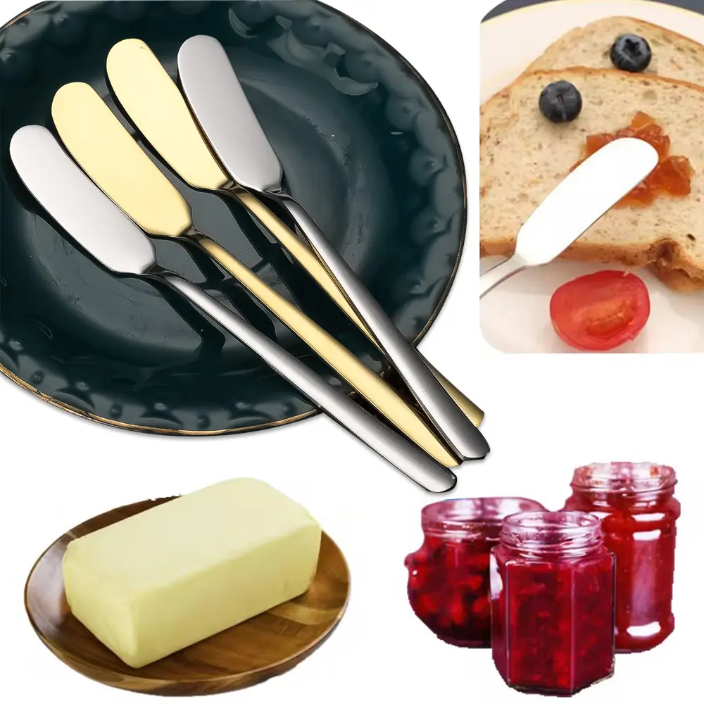 Stainless Steel Cake Icing Spatula Offset Spatulas Butter Spreader Baking Tools Curved Cream Spatula Baking Cake Cutter