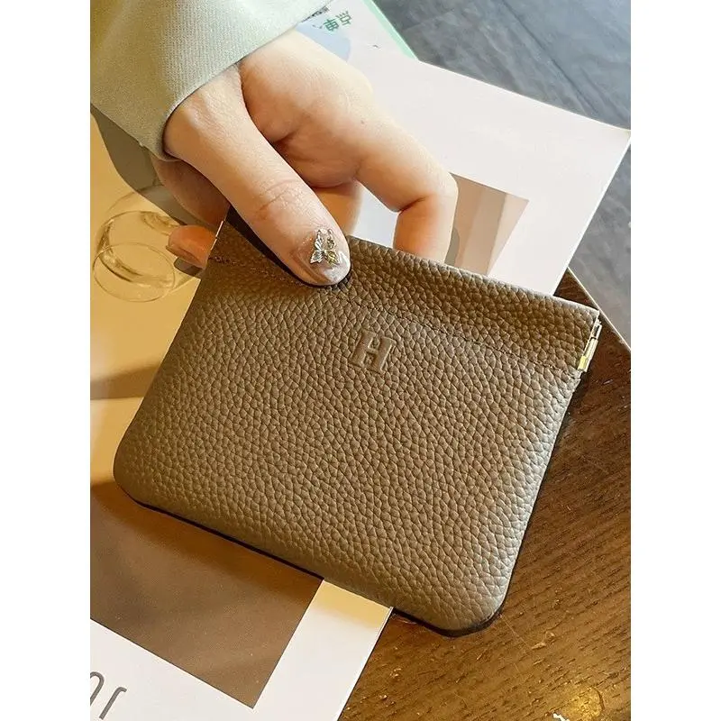 New Style Genuine Leather Mini Wallet: High-Value Lipstick Storage Bag Shrapnel Bag