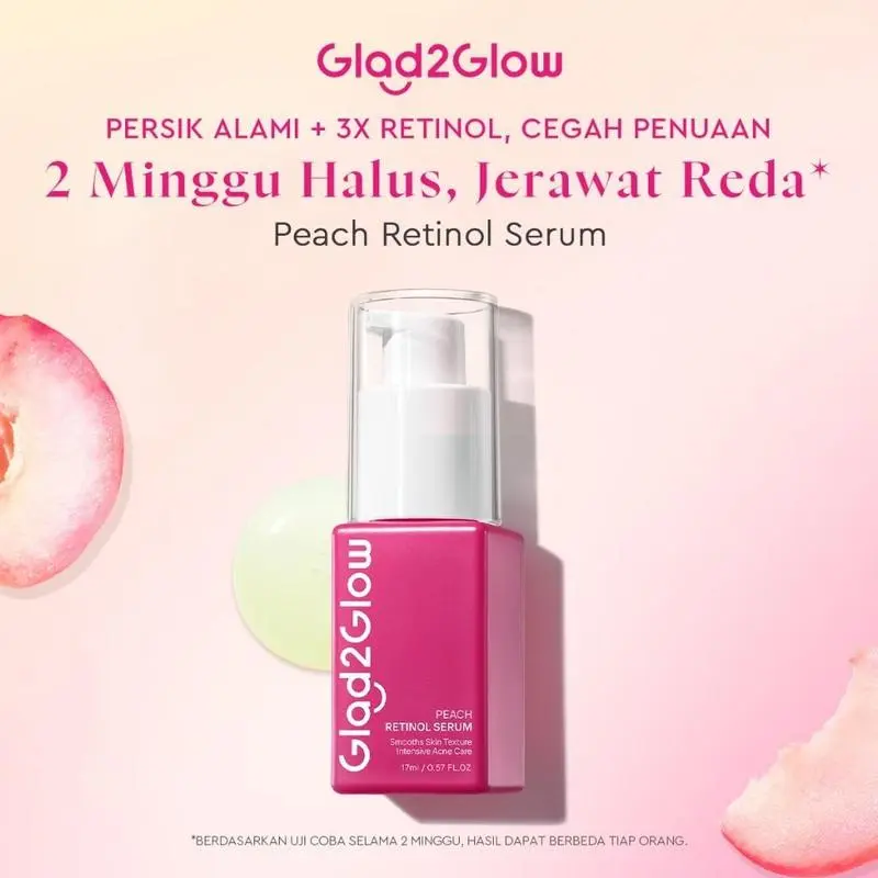Glad2Glow Peach Retinol Serum skin barrier Retinoid 15ML