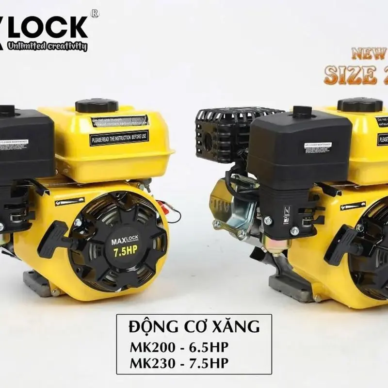 Động cơ chạy xăng Maxlock  bánh cam thép> Bảo hành 12 tháng 0