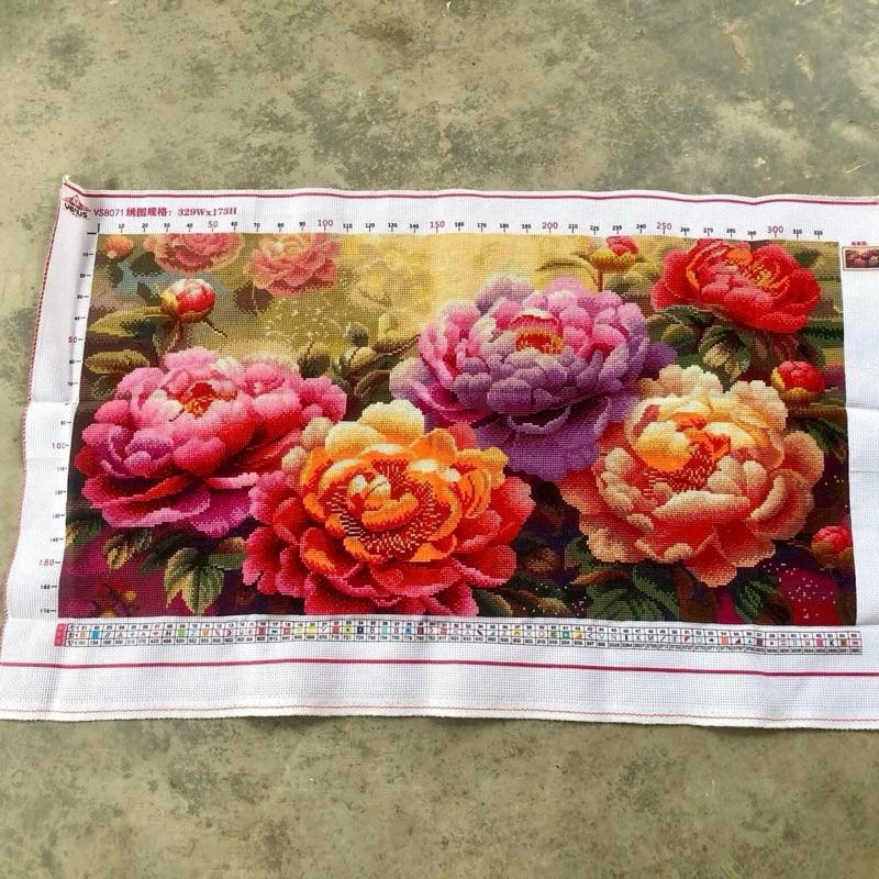 Mẫu mới 2024, TRANH THÊU KÍN HOA MẪU ĐƠN  SIÊU HÓT Handmade Thêu Chữ Làm Đồ Handmade 8