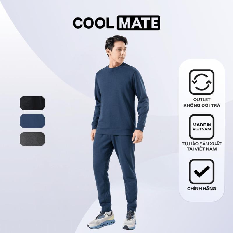 [Outlet Không đổi trả] Set bộ nỉ nam - Áo sweater & Quần jogger nam năng động
