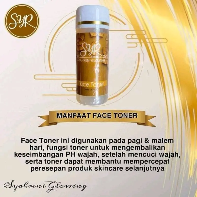 COD Eceran face toner paket lengkap syahraeni glowing by syr glowing original Semua Jenis Kulit face toner syahreni glowing paket lengkap toner muka syh glowing original asli ori 0