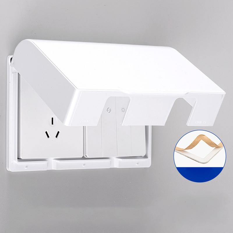 Bathroom Socket Waterproof Cover Wall Panel Protective Hood Splash-Proof Power 3