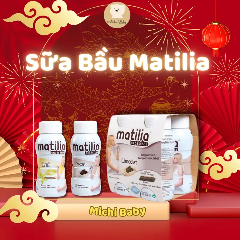 2 LỐC 8 CHAI- Sữa bầu matilia Pháp đủ vị (8 hộp x200ml) - Michi Baby MC4588 2