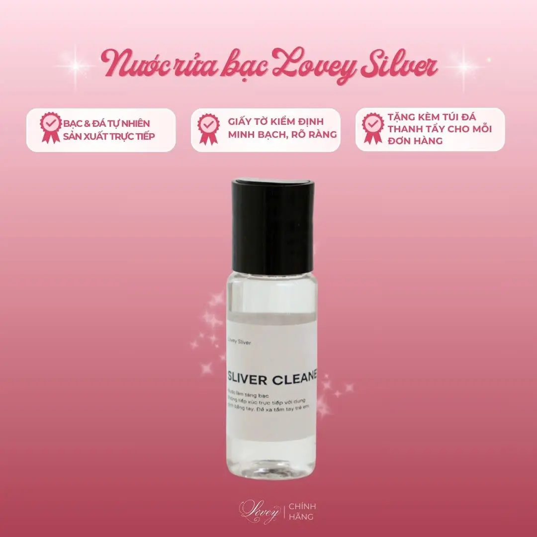 Nước rửa trang sức nữ LOVEY dung dịch làm trắng bóng trang sức